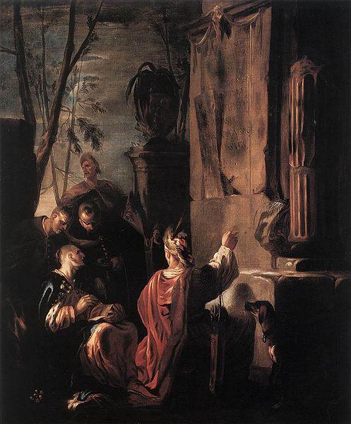 Johann Heinrich Schonfeldt Scythians at the Tomb of Ovid oil painting image